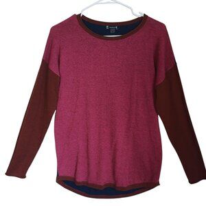 Smartwool Sweater Shadow Pine Colorblock‎ Wool Crew Neck Pullover Womens Medium